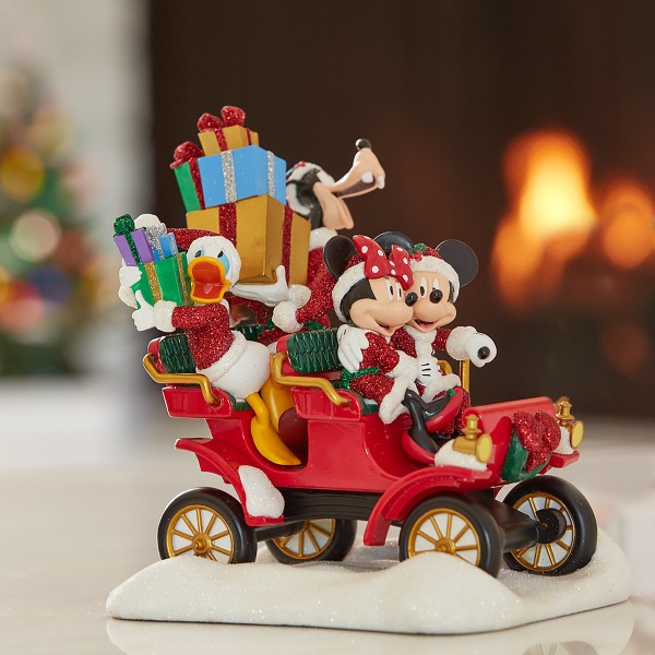 Santa Mickey Mouse and Friends in Car Figure